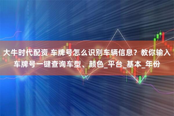 大牛时代配资 车牌号怎么识别车辆信息？教你输入车牌号一键查询车型、颜色_平台_基本_年份